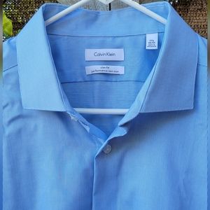 Calvin Klein slim fit Performance non-iron 17.5 34/35